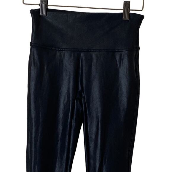 SPANX Faux Leather Leggings in Black, Size Small Petite - Picture 6 of 14